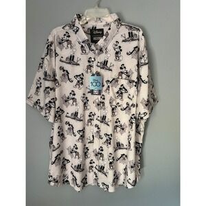 RSVLTS Disney 100 Steamboat Willie Mickey Mouse Kunuflex Shirt Mens 3XL NEW